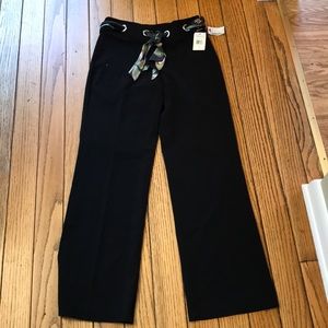 Black pants with belt